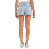 High Rise Denim Cut Off Short