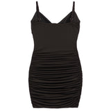 Amelia Keyhole Shirred Dress - Denny's