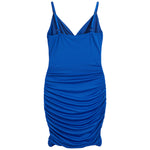Katie J NYC Amelia Front Twist Shine Dress Cobalt