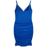 Katie J NYC Amelia Front Twist Shine Dress Cobalt