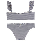 2pc Stripe Flutter Bikini