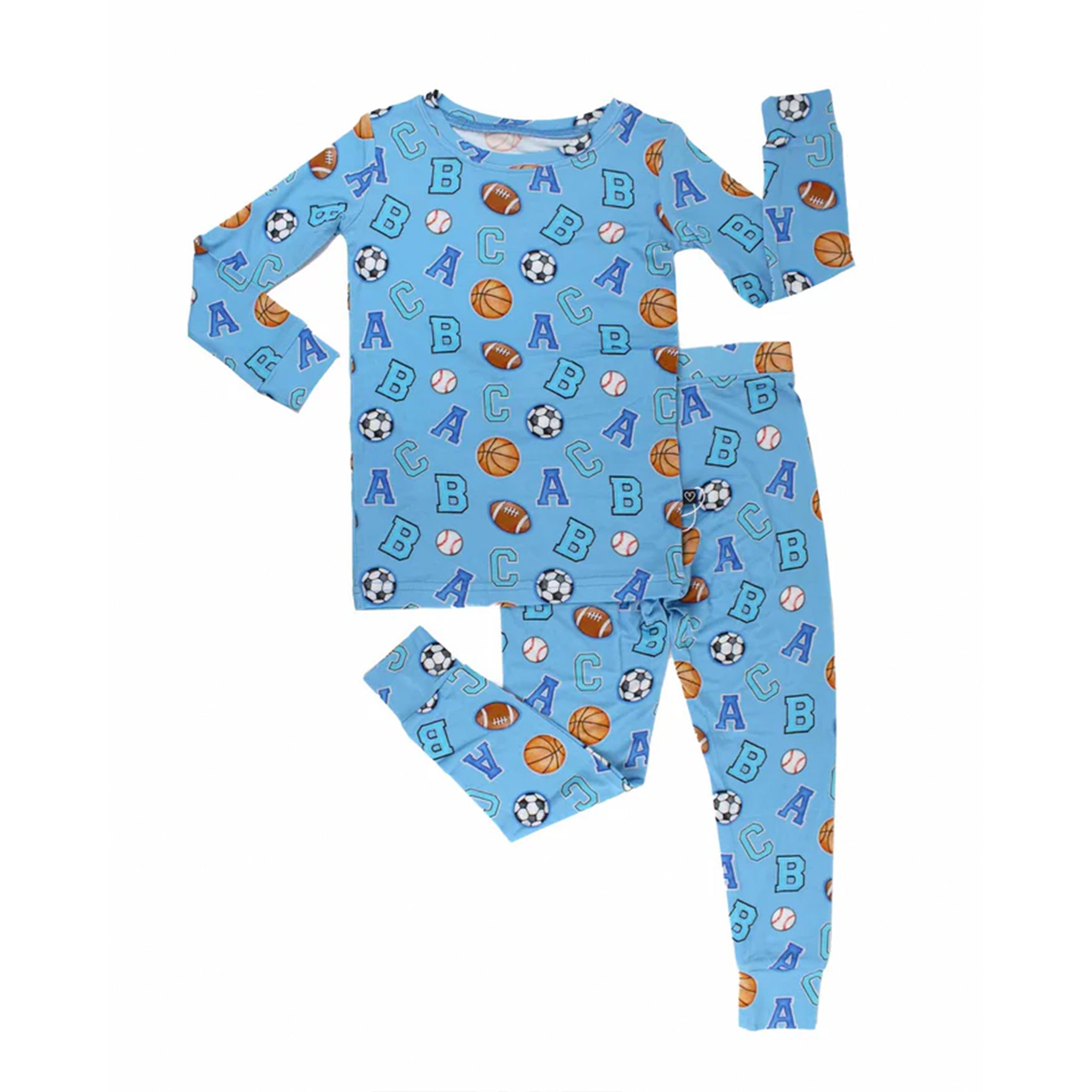 Toddler Lounge 2pc Sports Alphabet Long Sleeve Set - Denny's