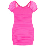 Short Sleeve Rouched Dress - Denny's
