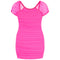 Short Sleeve Rouched Dress - Denny's
