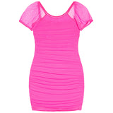 Short Sleeve Rouched Dress - Denny's
