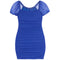 Anya Short Sleeve Rouched Dress - Denny's