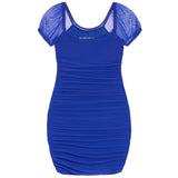 Short Sleeve Rouched Dress - Denny's