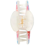 Rainbow Watercolor Hearts Claw Clip