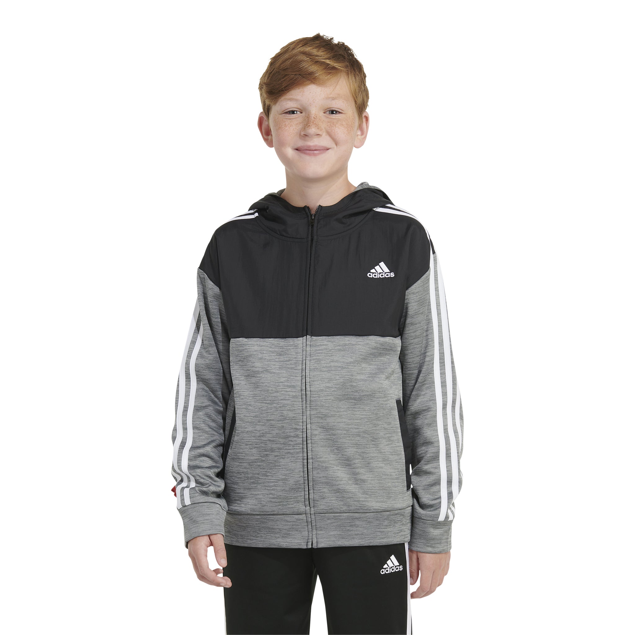 Melange Mix Fleece Zip Hoodie - Denny's