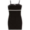 Aria White Trim And Lace Up Back Dress - Denny's