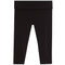 Solid black leggings with a wide elastic waistband, shown flat against a plain white background.