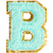 B Varsity Chenille Letter Sticker Patch - Denny's