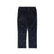 Dark navy blue velvet pants with an elastic drawstring waist, displayed flat against a solid white background.