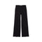 Black wide-leg cropped pants with a wide elastic waistband, shown flat against a solid white background.