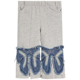 Denim Bows Flare Pant