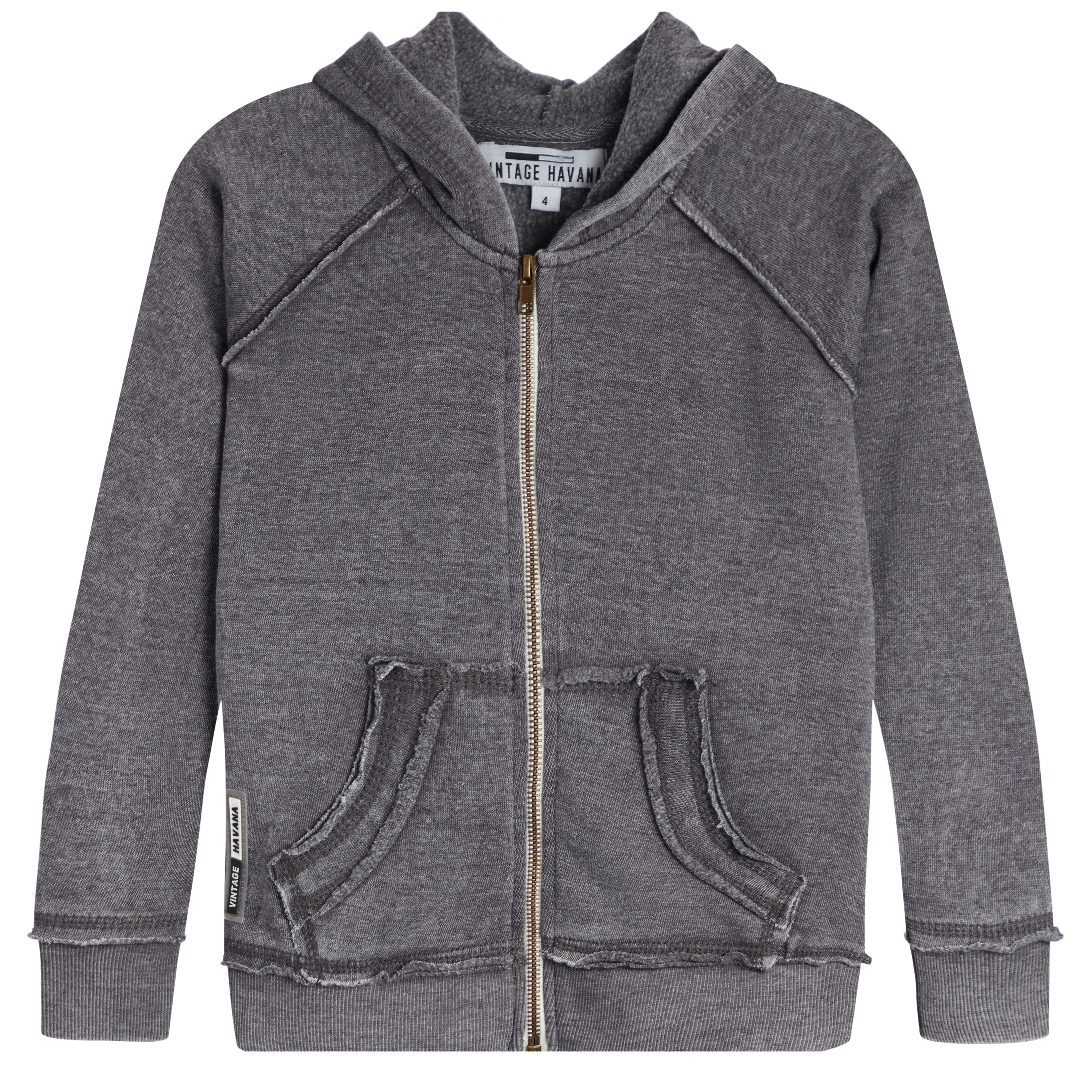 Burnout Solid Zip Hoodie - Denny's
