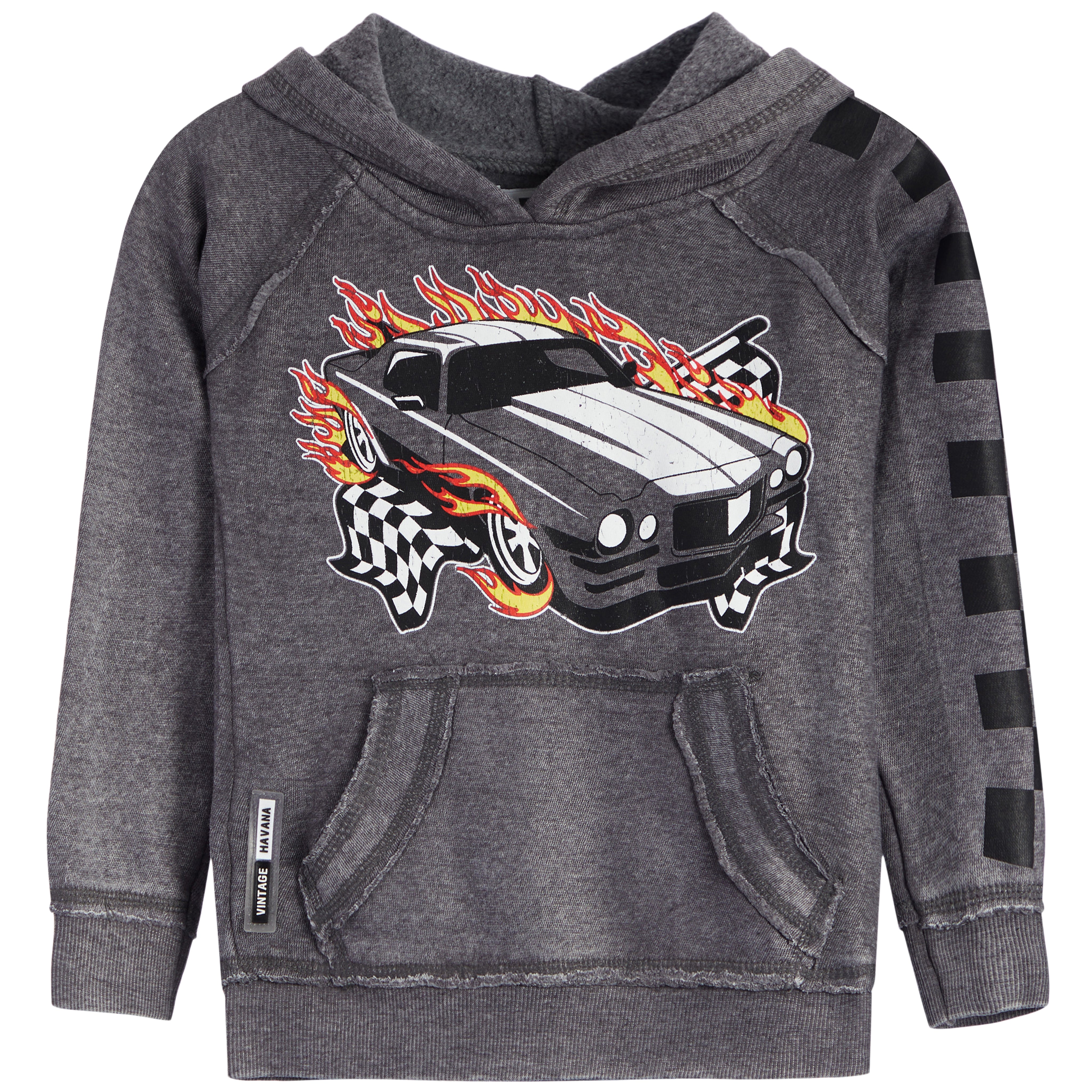 Race Car & Checker Sleeve Hoodie - Denny's