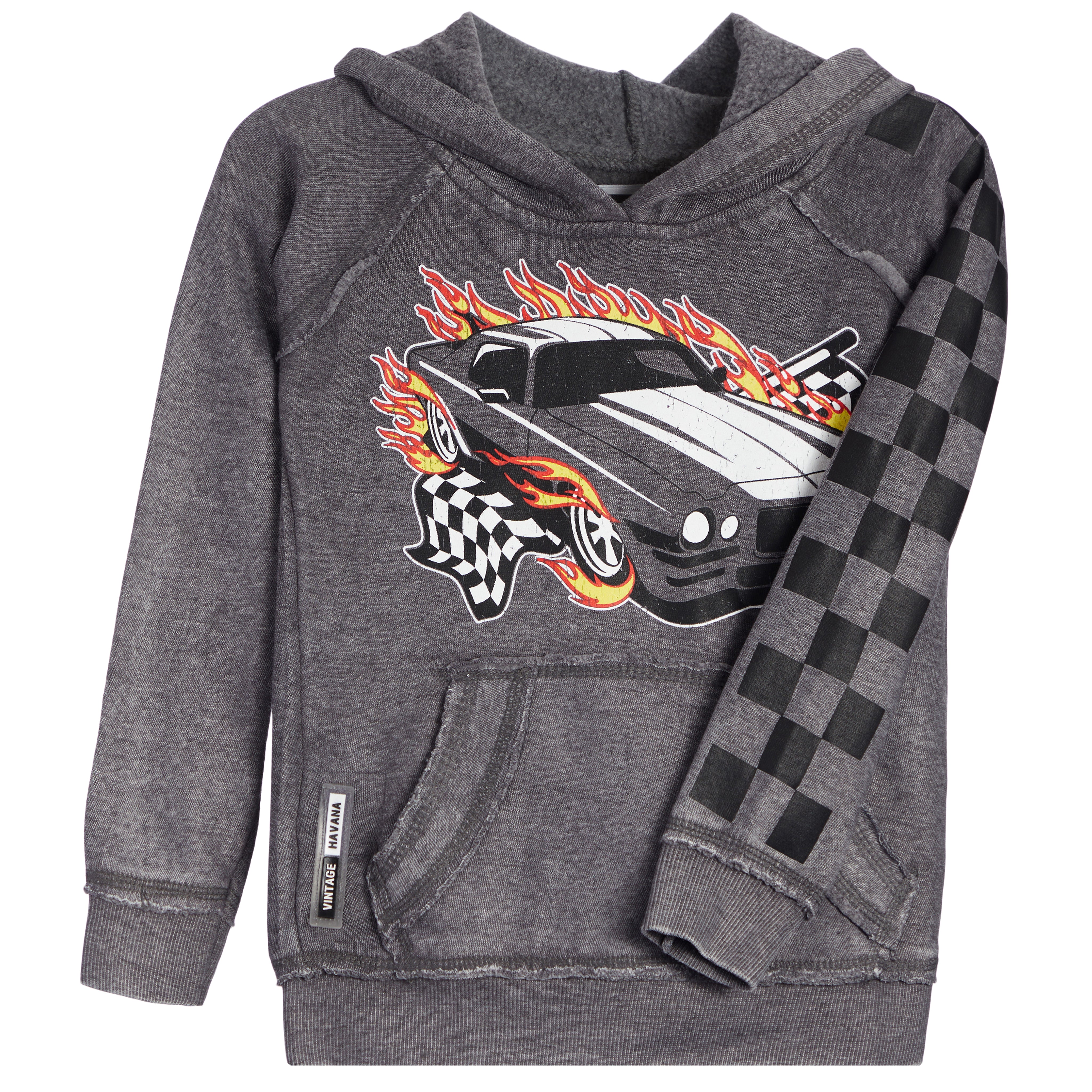 Race Car & Checker Sleeve Hoodie - Denny's