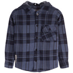 Plaid Button Down With Hood - Denny's