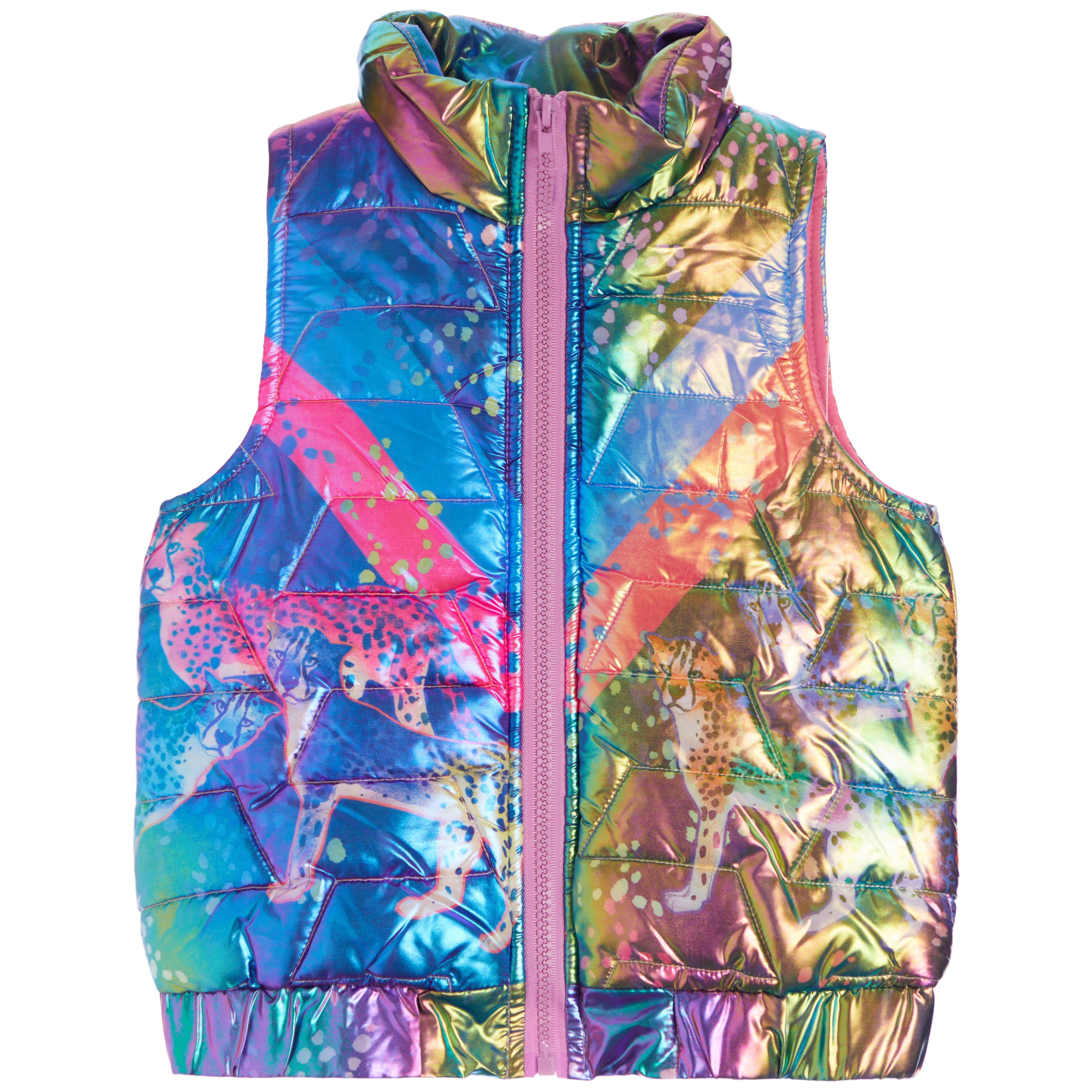Printed Puff Vest - Denny's