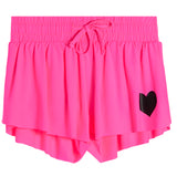Flyaway Short With Black Heart