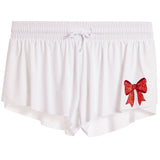 Flyaway Short With Red Bandana Bow