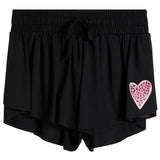 Leopard Heart Flyaway Short - Denny's