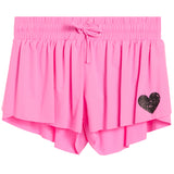 Flyaway Short With Black Heart