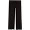 Black wide-leg lounge pants with an elastic waistband and drawstring, shown flat against a white background.