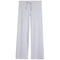 Light lavender wide-leg lounge pants with an elastic waistband and matching drawstring, shown flat on a white background.
