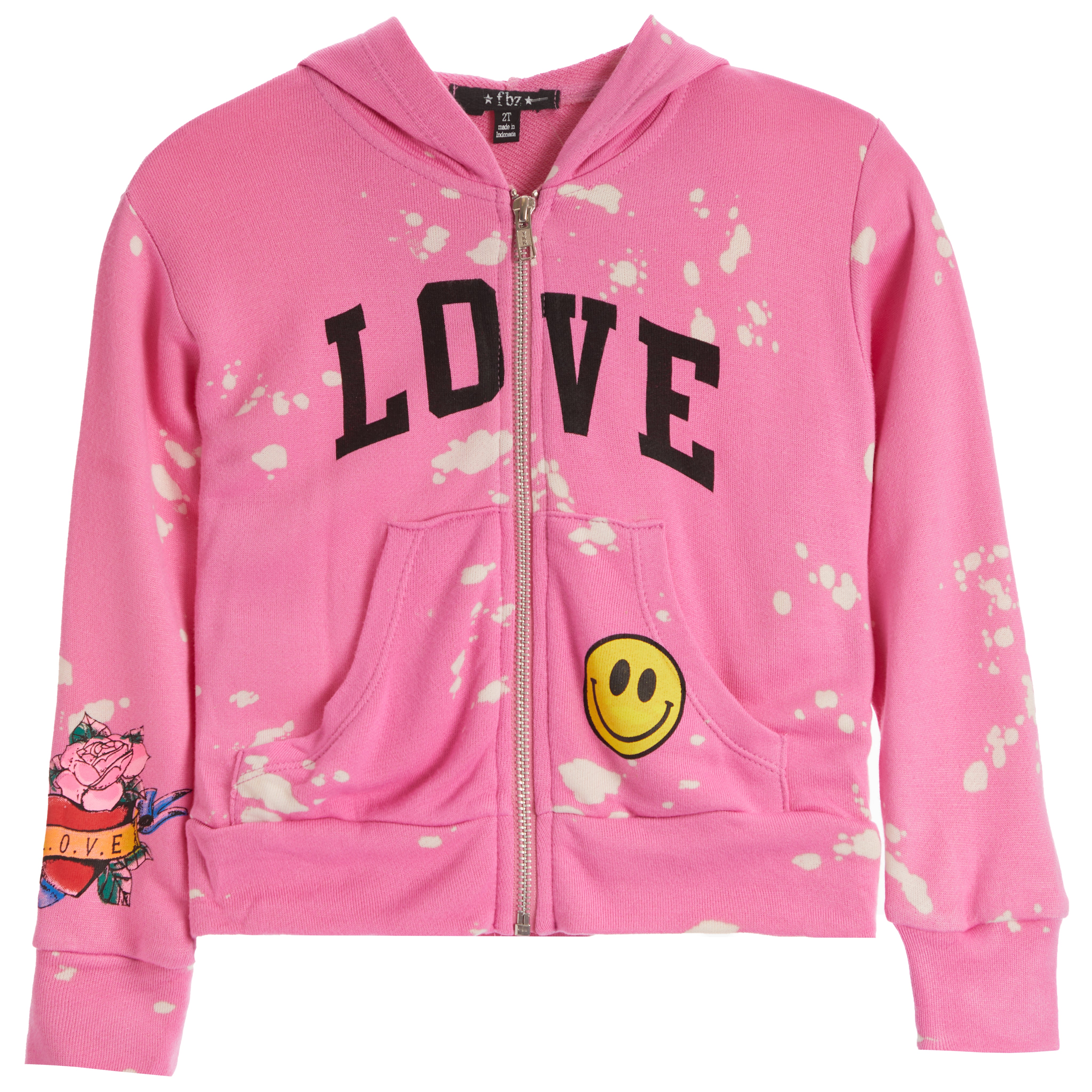 2pc Bleached Tattoo Hoodie and Jogger Set - Denny's