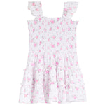 Floral Flutter Sleeve Smock Dress - Denny's