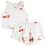 2pc Tank & Short Set Cherry Hearts - Denny's