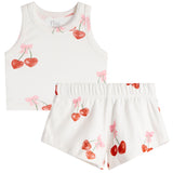 2pc Tank & Short Set Cherry Hearts - Denny's