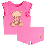 2pc Bear Ruffle Tee & Short Set - Denny's