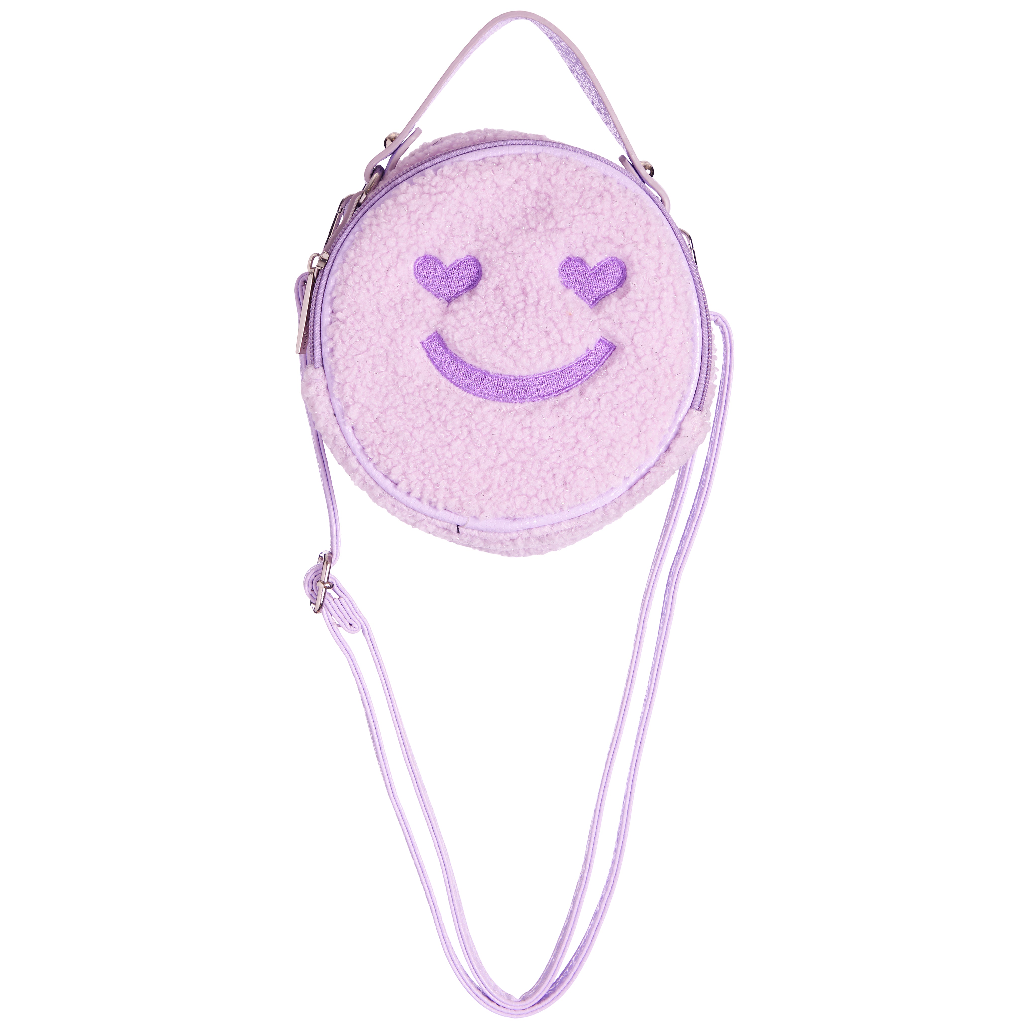 Lavender Sherpa Smile Bag - Denny's