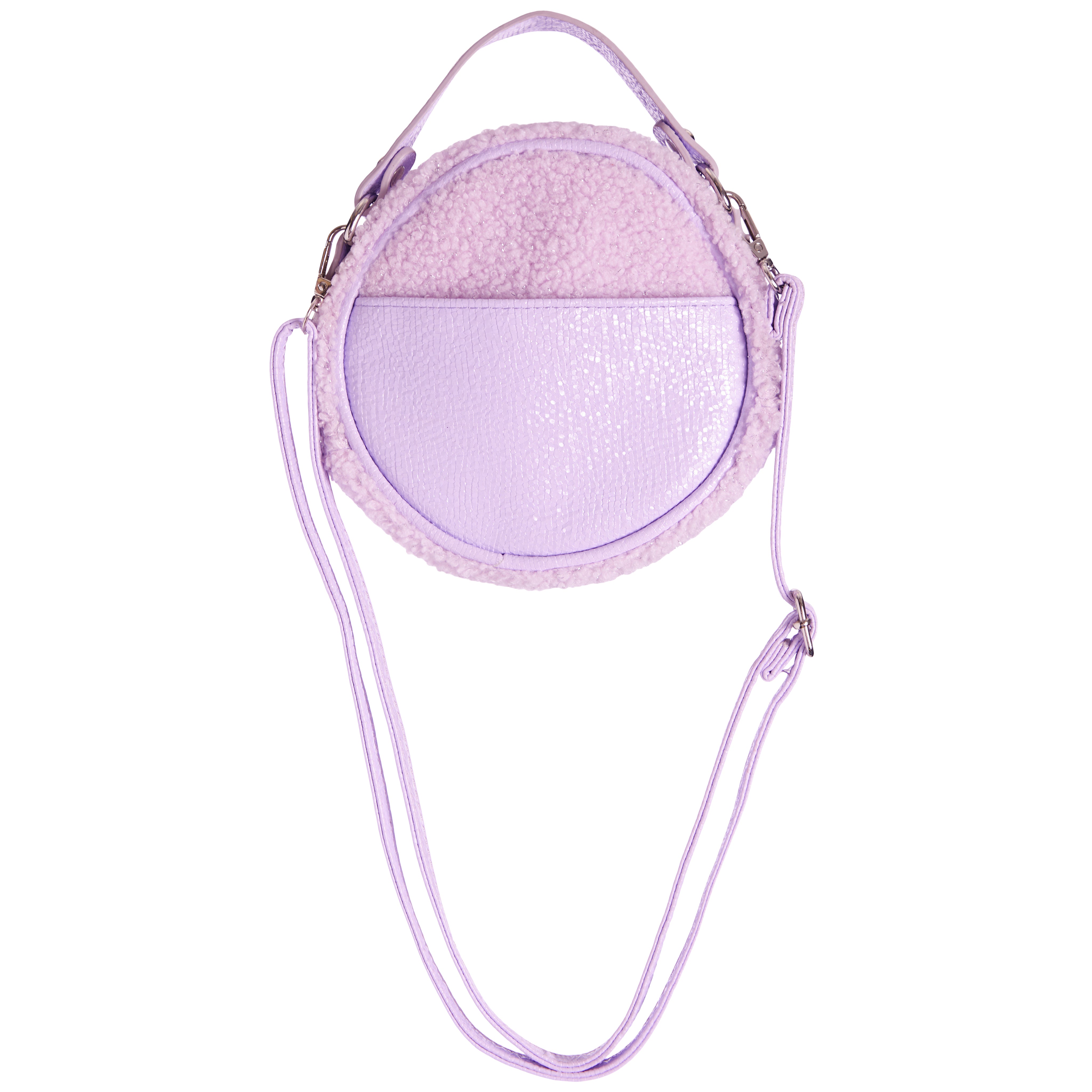 Lavender Sherpa Smile Bag - Denny's