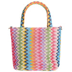 Chevron Stripe Raffia Tote Bag - Denny's