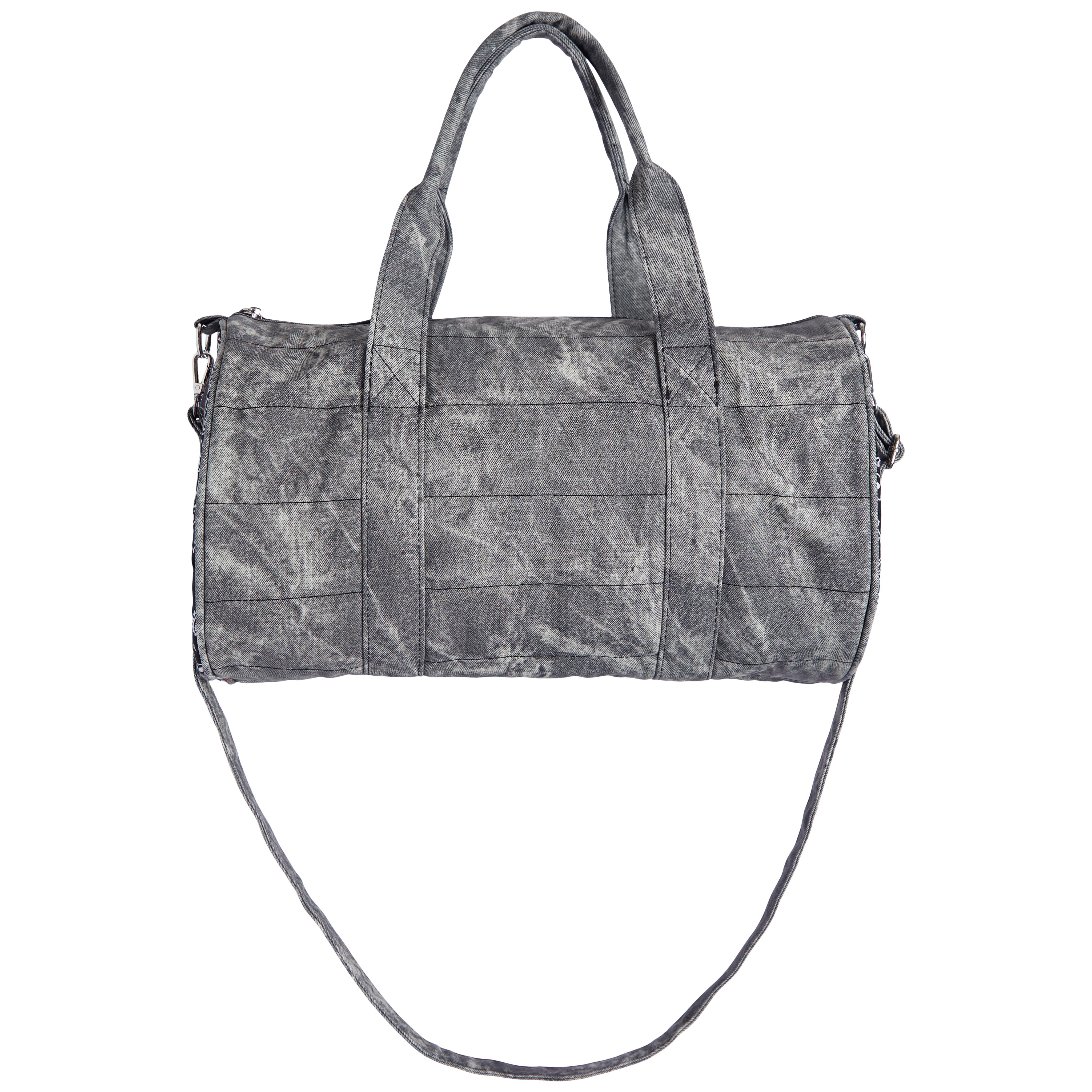 Two Tone Black Bandana Denim Duffle - Denny's