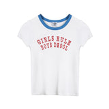 Girls Rule Boys Drool Baby Tee