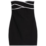 Contrast Sweetheart Bodycon Dress - Denny's