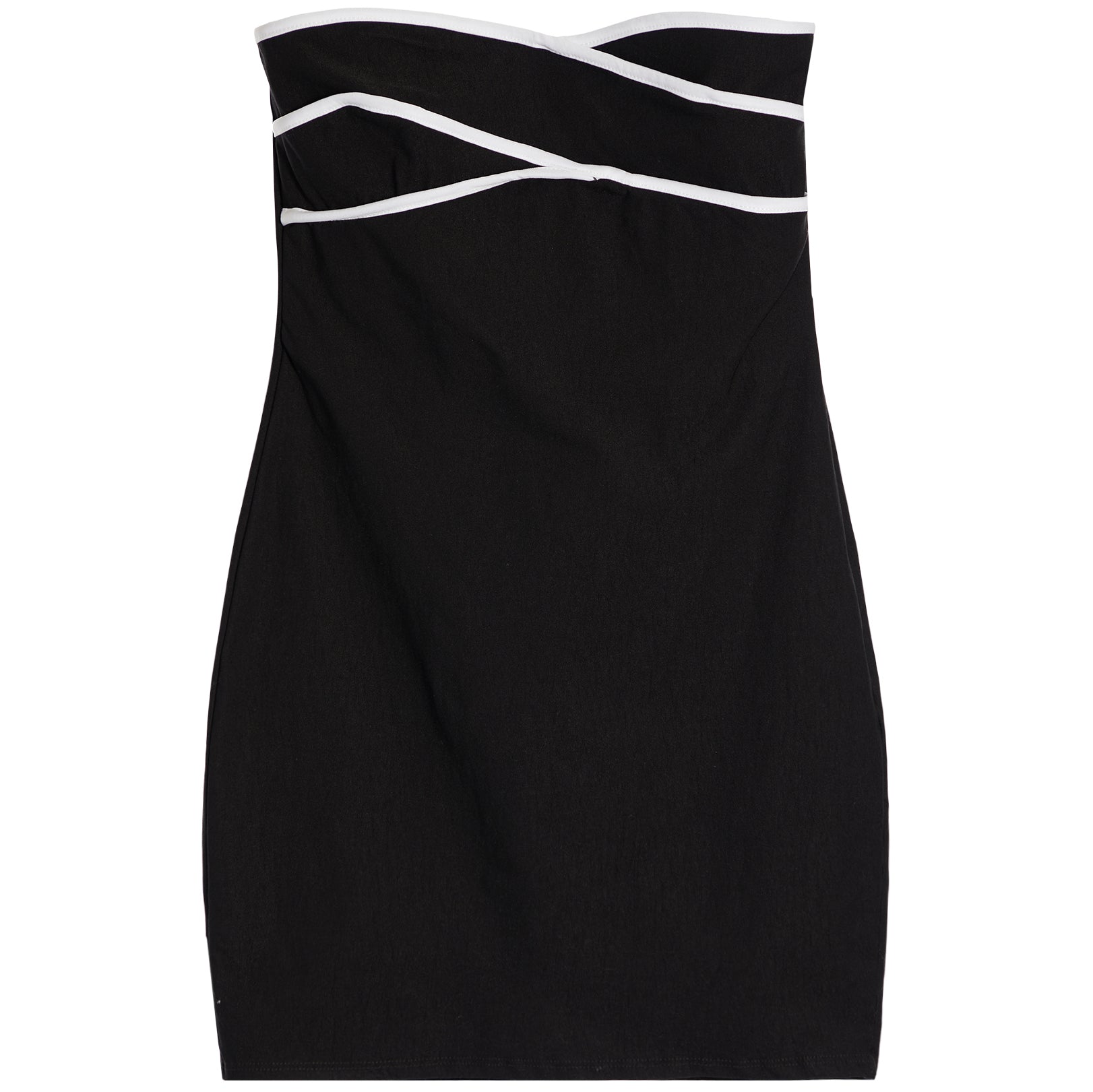 Contrast Sweetheart Bodycon Dress - Denny's