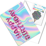 Birthday Ballloons  Greeting Card & Sticker