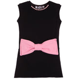 Black Tank Dress With Pink Bow