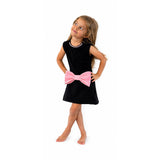 Black Tank Dress With Pink Bow