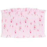 Bea Pink Rose Smock Tube Top - Denny's