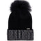 Embellished Cuff Fur Pom Hat - Denny's