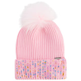 Embellished Cuff Fur Pom Hat - Denny's