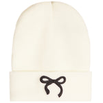 Black Bow Patch Beanie - Denny's