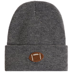 Beanie With Football Patch - Denny's